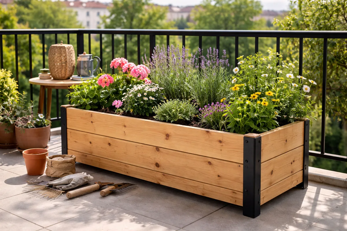 Comment réaliser une jardinière en bois pour son balcon