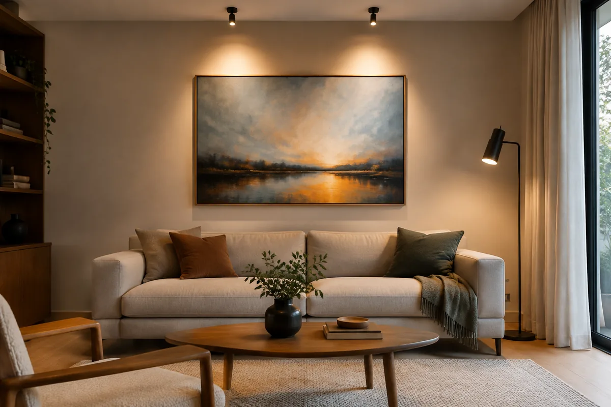 Comment choisir un éclairage pour mettre en valeur un tableau dans un salon ?